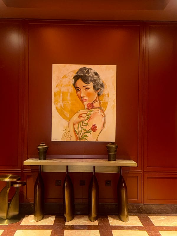 Interior glimpses of upscale Doha venue captured during midday