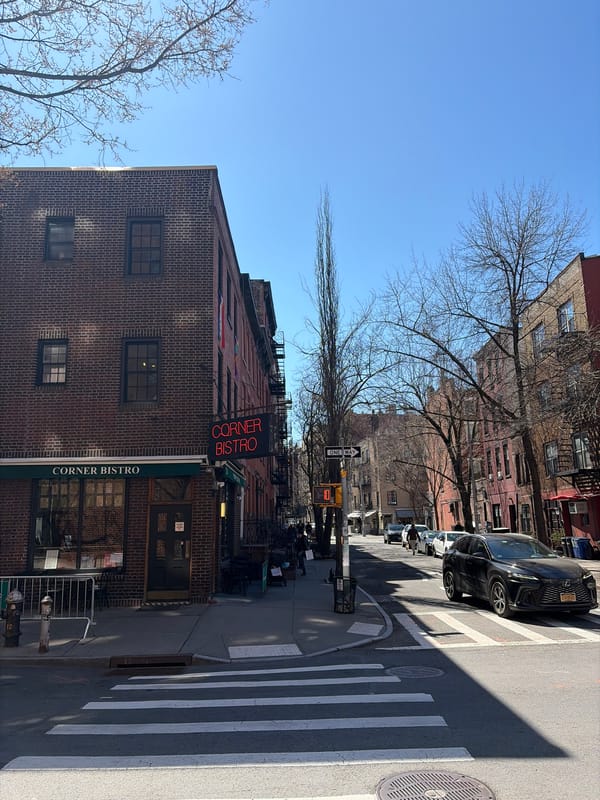 Corner Bistro restaurant spotted in NYC street scene