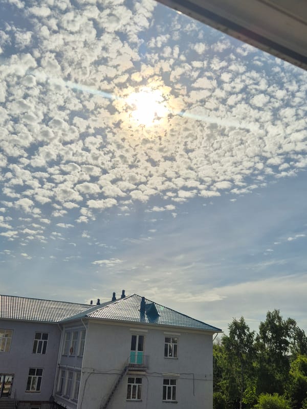 Morning sky watching and clay bird craft in Kazakhstan