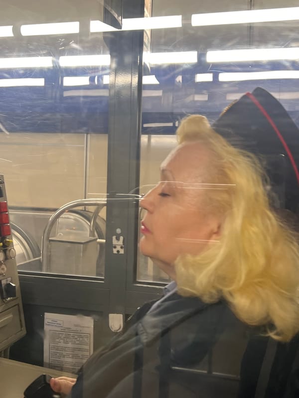 Metro operator on duty at Saint Petersburg station