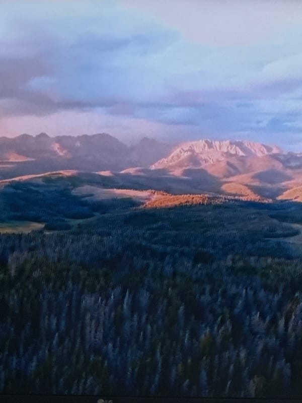 Russian landscape photos mixed with anime and digital UI screenshots
