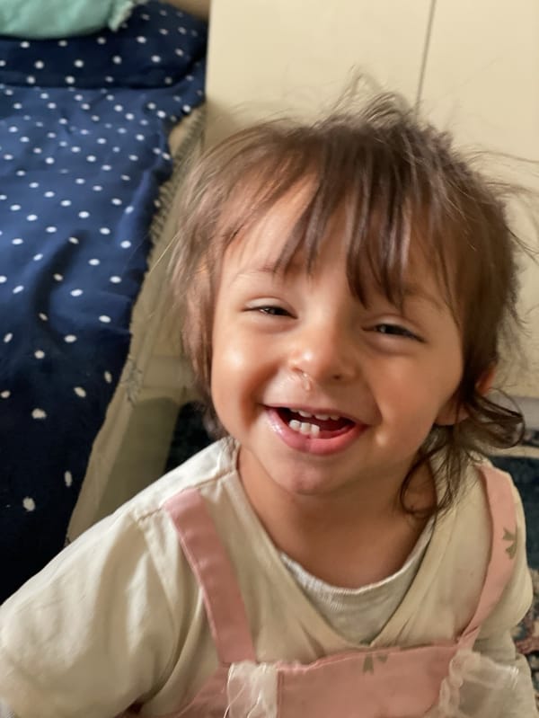 Child photographed in Kandahar home during morning hours