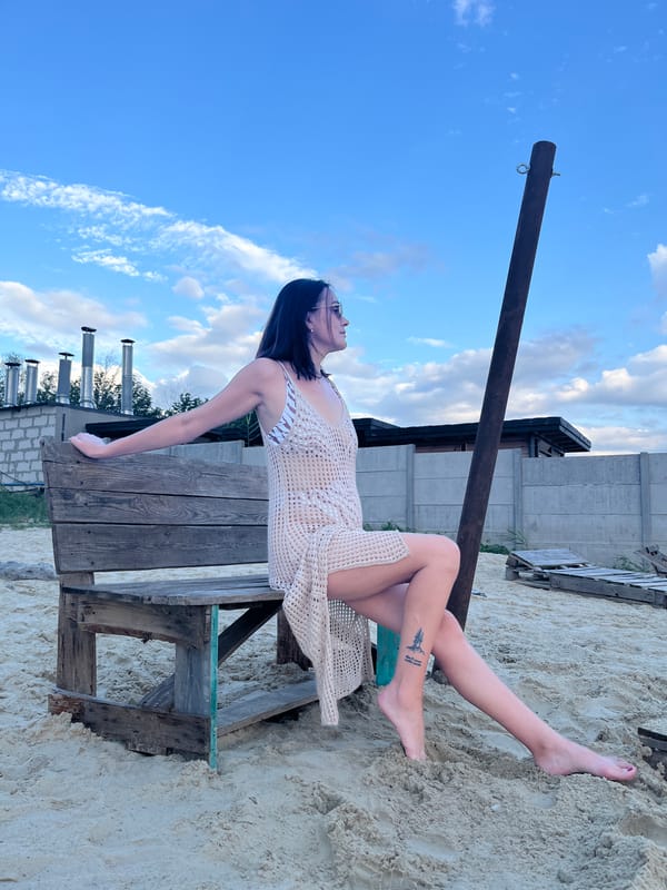 Beachside hangout in Lozuvatka under stormy skies