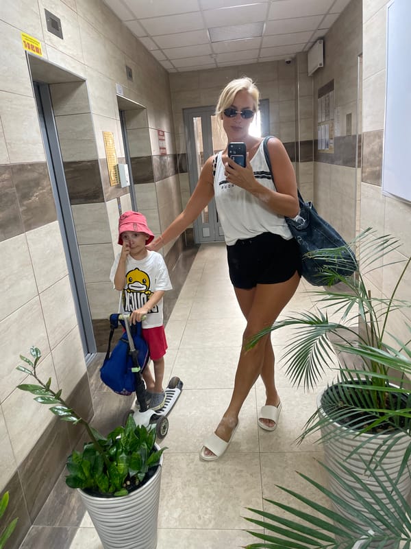Apartment building moments and a scooter kid in Novorossiysk