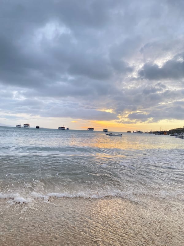 Evening documentation of Juan Griego landmarks and daily life