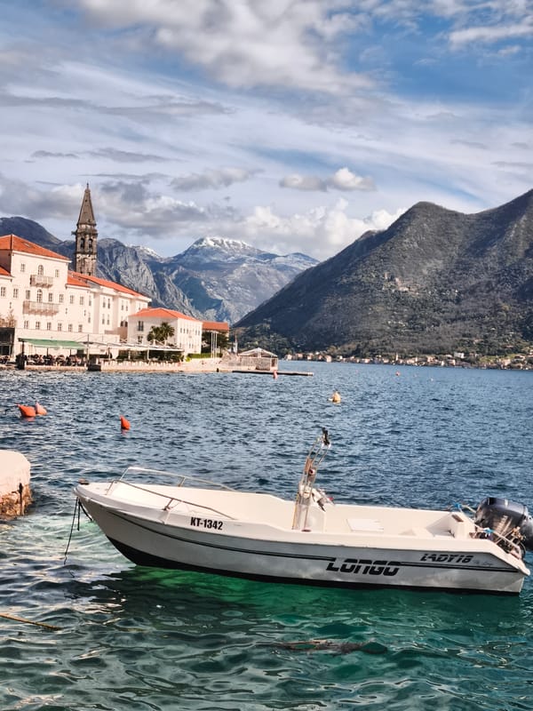 Afternoon tourist experience documented in historic Perast, Montenegro