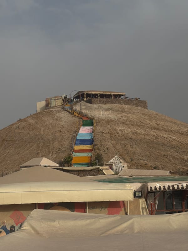 Pit stop in Agafay's desert outpost, Morocco