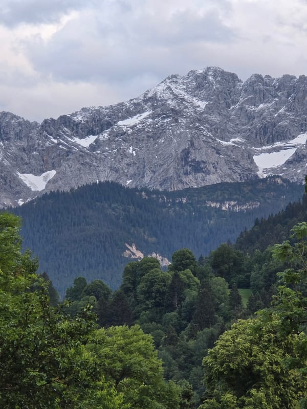 Tourist documents Alpine village scenes in Garmisch-Partenkirchen