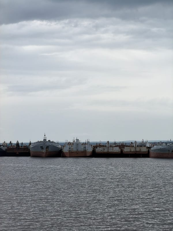 Morning scenes documented around Chaikovsky's waterways and industrial areas