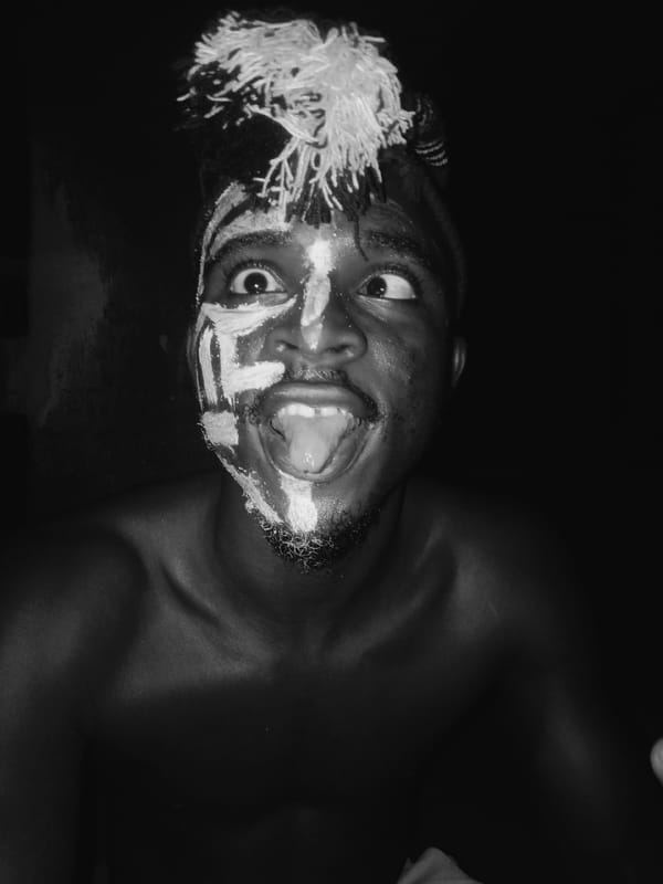 Artistic black and white portraits captured at nighttime location