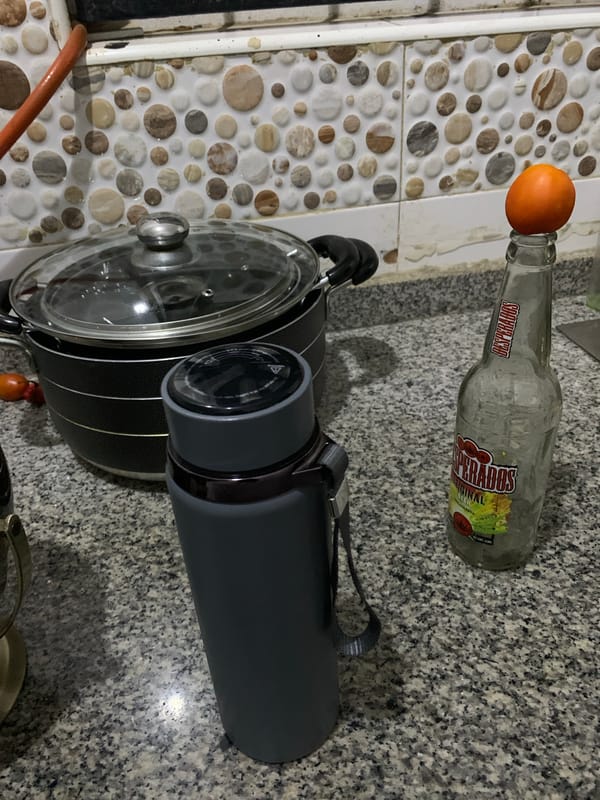 Household items documented in Gwarinpa kitchen during evening hours