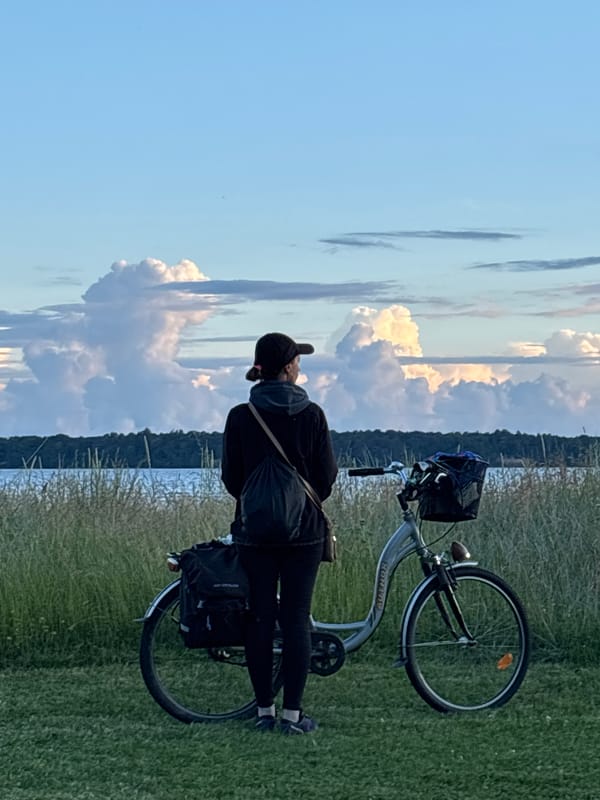 Sunset and storm clouds over the Tallinn coastline