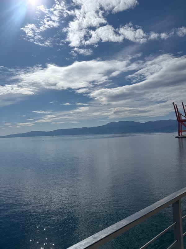 Spring afternoon documented along Rijeka waterfront, Croatia