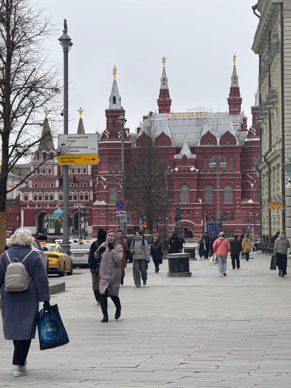 Moscow's Historic Red Square Museum Captured Under Gray Skies
