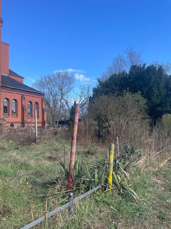 Red brick building with arched windows documented in Berlin