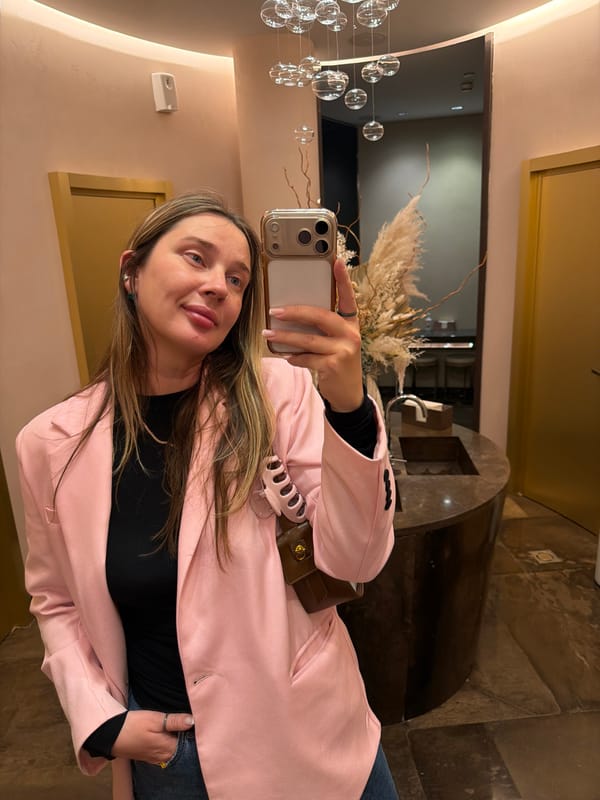 Inside a stylish Saint Petersburg venue, mirror selfies and interiors