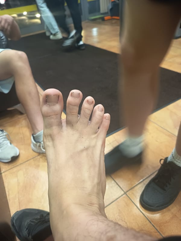 Close-up of dirty bare foot captured indoors in Varna