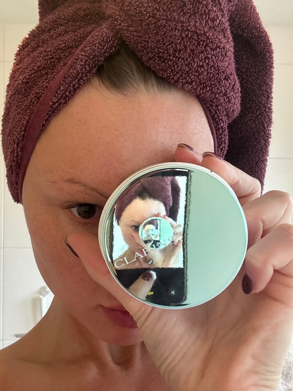 Morning hair care routine documented in UK bathroom