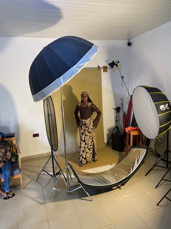 Busy portrait studio day in Durumi, Nigeria
