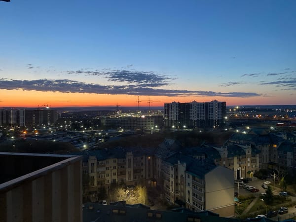 Evening observations capture Irkutsk cityscape and personal mementos