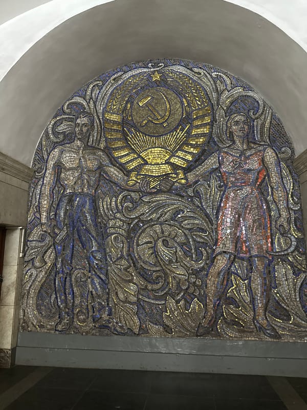 Soviet mosaic mural spotted in Moscow metro station