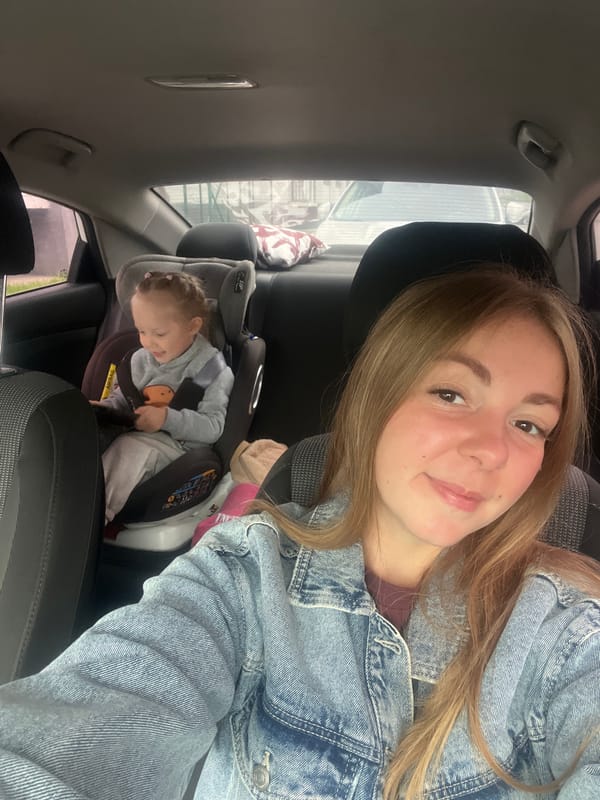Selfie taken from the passenger seat in Chelyabinsk