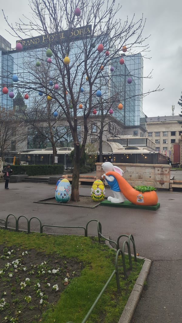Easter egg tree display spotted in Sofia public space