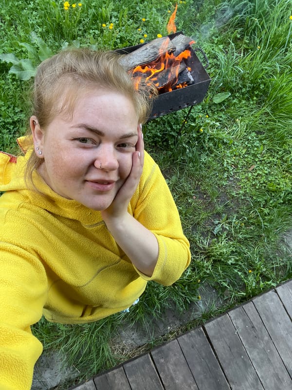 Early morning outdoor grilling session captured in Chaikovsky Russia
