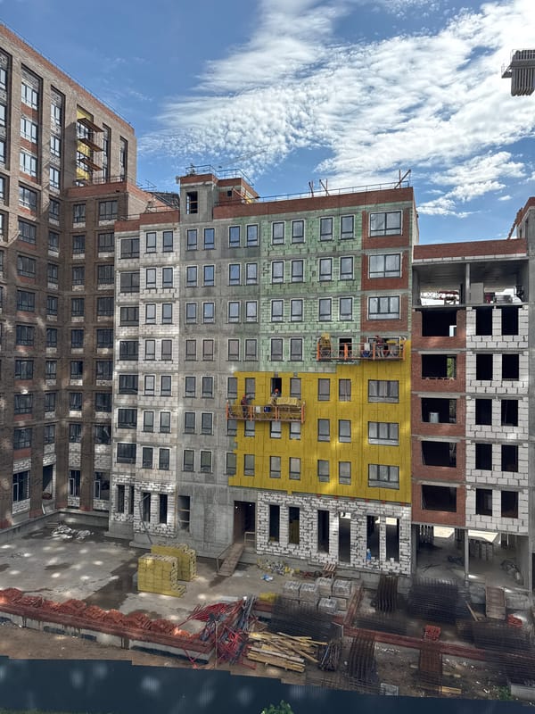 Construction work continues on Izhevsk residential building project
