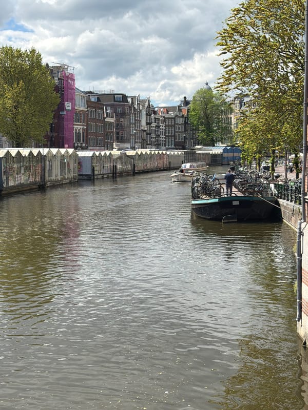 Amsterdam city center scenes documented during midday walkabout
