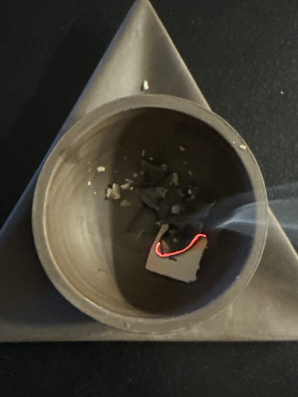 Papier d'Arménie incense burning captured in Yerevan