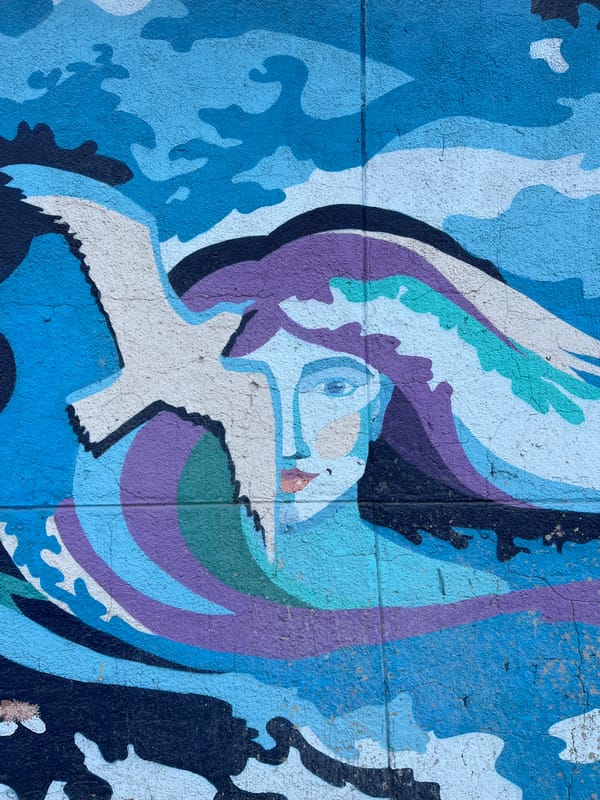Vibrant street mural documented in Krasnoyarsk, Russia