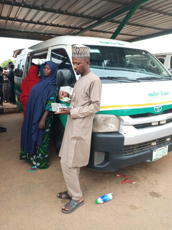 Morning market and transport hub activity documented in Gombe, Nigeria