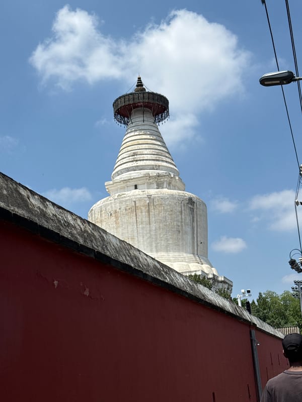 Early morning exploration around Beihai Park's White Dagoba