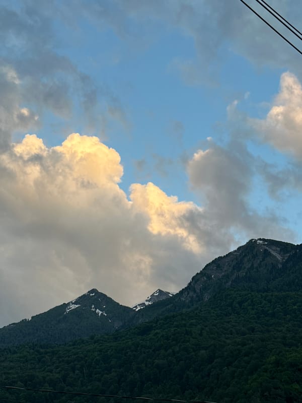 Mountain views and highway travel documented in Krasnaya Polyana
