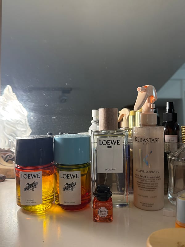 Beauty products displayed on white surface in Buenos Aires