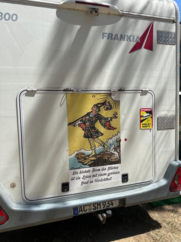 Frankia RV parked at a pine forest campground in Montenegro