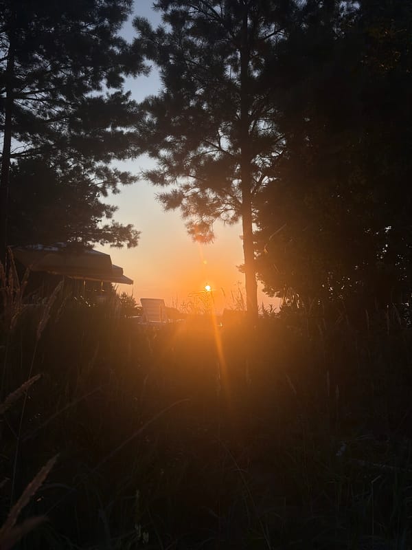 Sunset over the Kama River beach in Chaykovsky, Russia