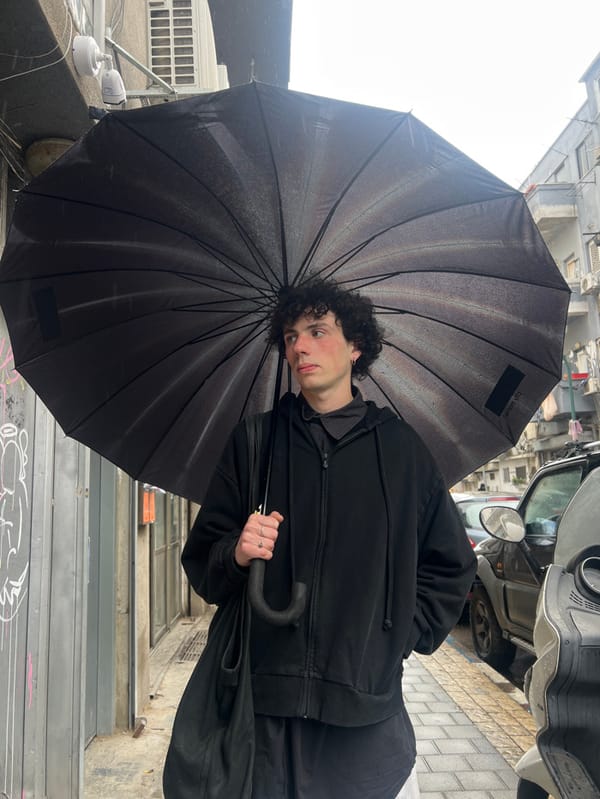 Rainy morning captured across Tel Aviv streets and shops