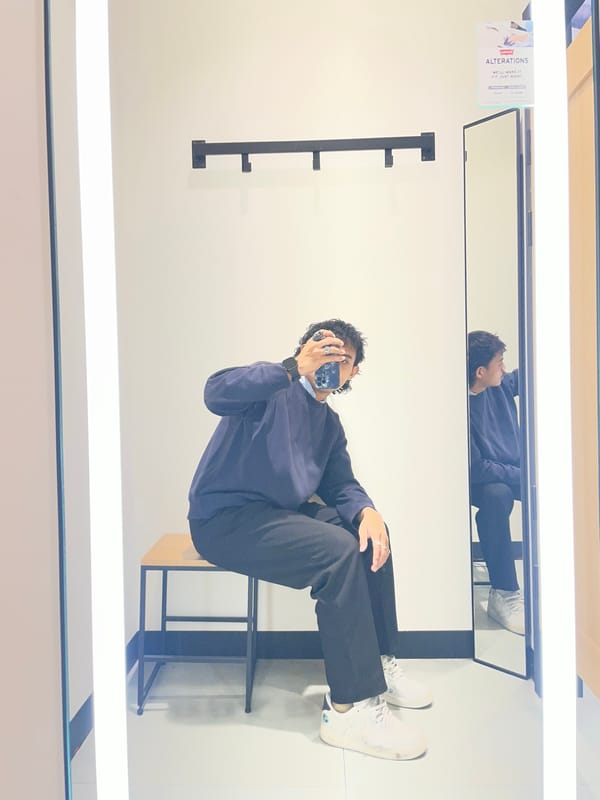 Trying on fits and browsing denim at a Jakarta Levi's store