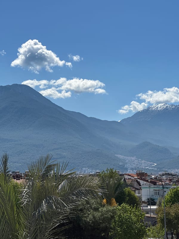 Woman documents morning routine with baby in Fethiye, Turkey