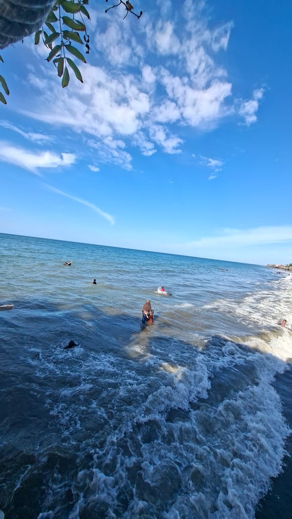 Family beach day at Ujung Blang, Lhokseumawe