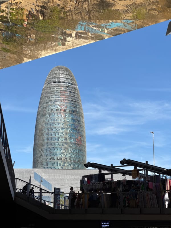 Witness documents busy Barcelona flea market and Torre Glòries