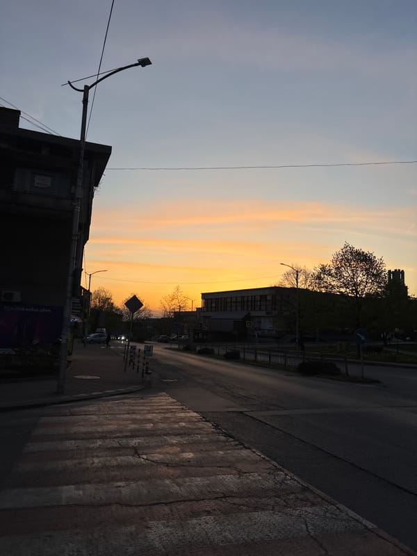 Evening scenes captured in Chirpan, Bulgaria