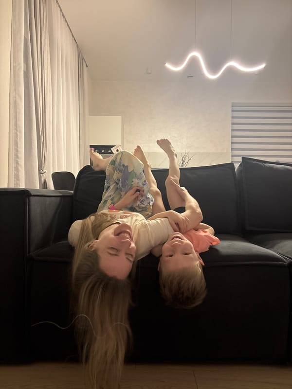 Family spends quiet afternoon at home in Chaikovsky, Russia
