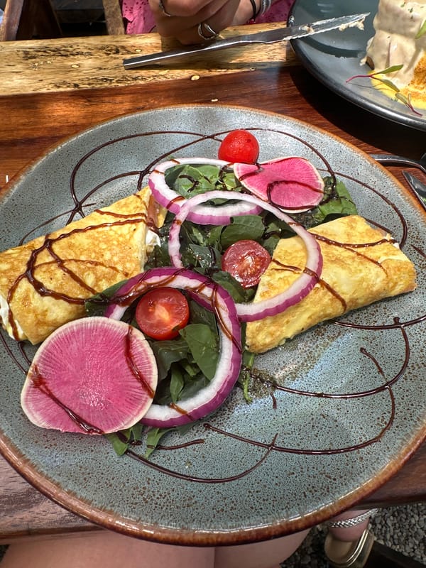 Omelet dishes photographed at Acapulco restaurant