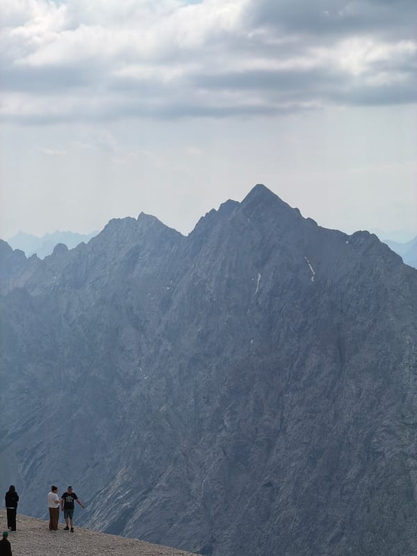 On the rocky slopes below Germany's highest peak