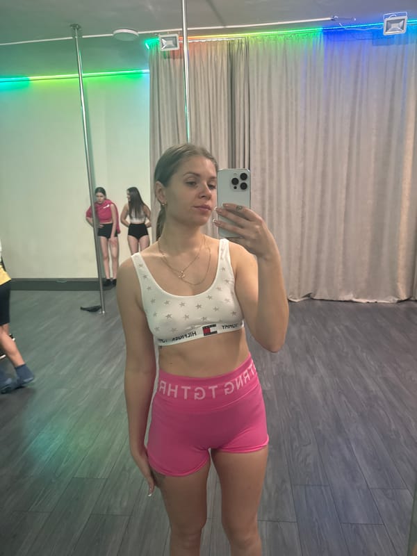 Pole dancing class documented at Batumi studio