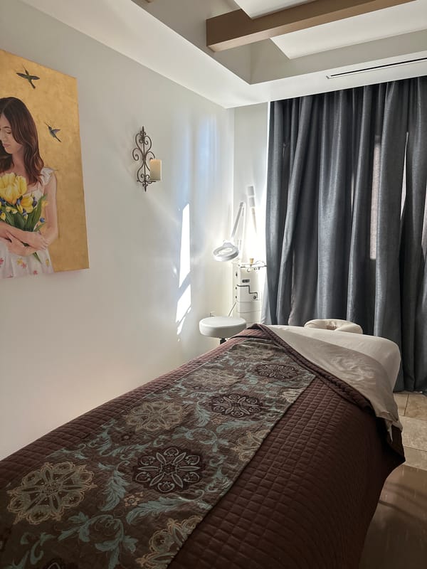 Interior massage room documented in Rancho Mirage