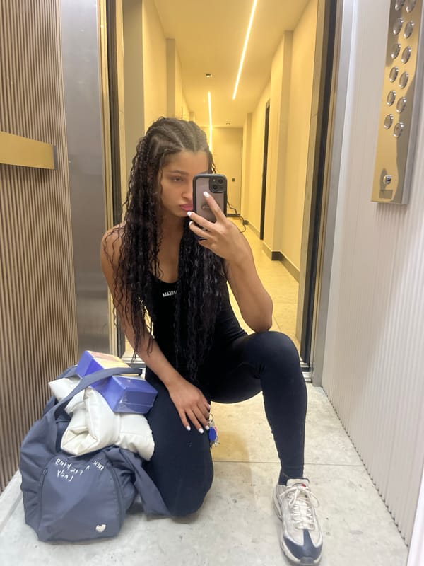 Elevator selfie with a duffel bag in Sofia